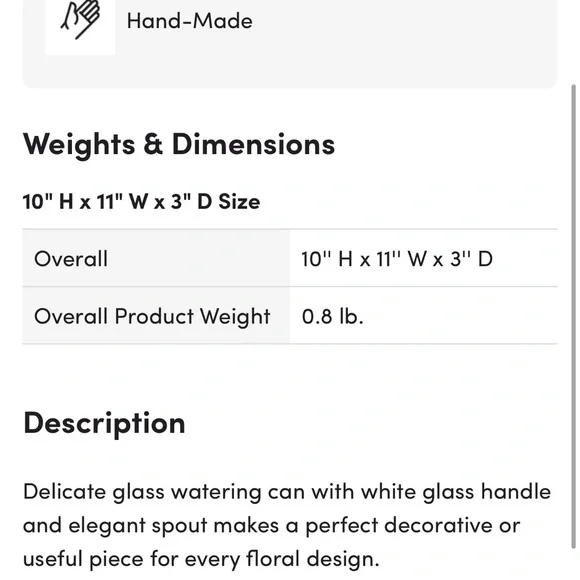 Latitude Run Small Watering Can Glass Decor - Picture 3 of 4